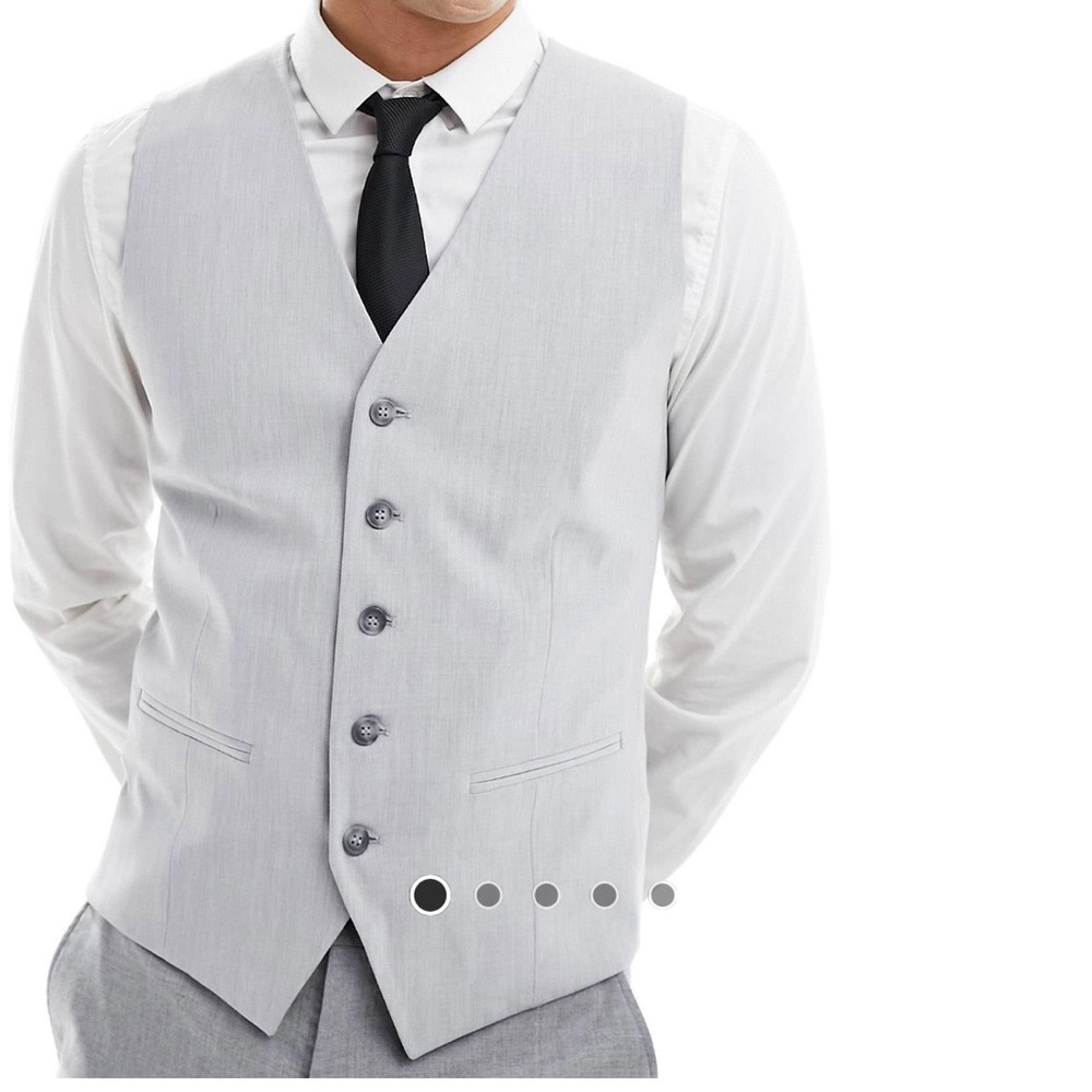NWT ASOS Slim Vest, light grey, size US40.